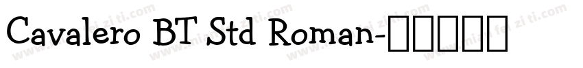 Cavalero BT Std Roman字体转换